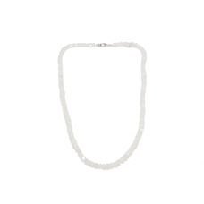 Necklace Strand String Beaded Rainbow Moon Stone Diamond Cut Bead Women D952